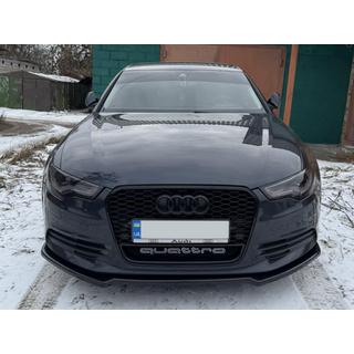 Sprednji lip spojler DPT V-2 (za S-Line, 2011-2015) (črna sijaj)