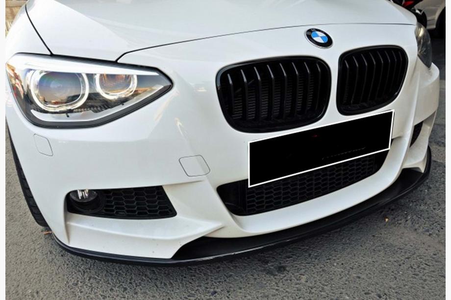 BMW serija 1 F20/F21 2011–2019 Sprednji lip spojler DPT V-3 (za M Performance Style, sijajno črna) Fotografija 1