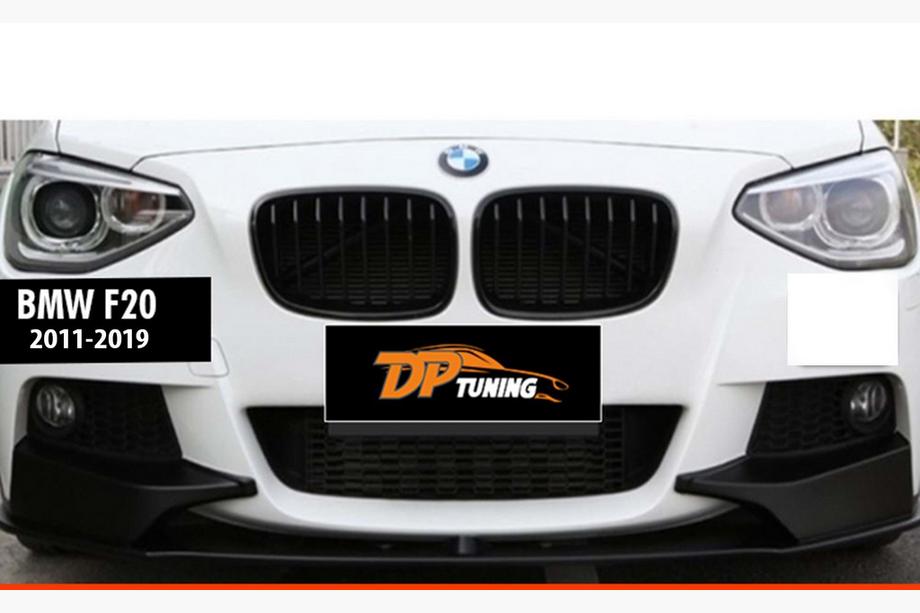 BMW serija 1 F20/F21 2011–2019 Prednji lip spojler DPT V-1 (za M Performance, črni visok sijaj, 2 kosa) Fotografija 3