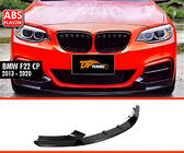BMW serija 2 F22/F23 2014–2021 DPT V-1 sprednji lip spojler (za M Performance, črna visok sijaj) fotografija 1