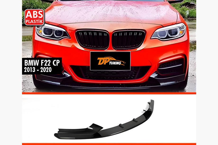 BMW serija 2 F22/F23 2014–2021 DPT V-1 sprednji lip spojler (za M Performance, črna visok sijaj) Image