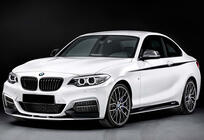 BMW serija 2 F22/F23 2014–2021 Sprednji lip spojler DPT V-2 (za M Performance, črna visok sijaj) fotografija 1