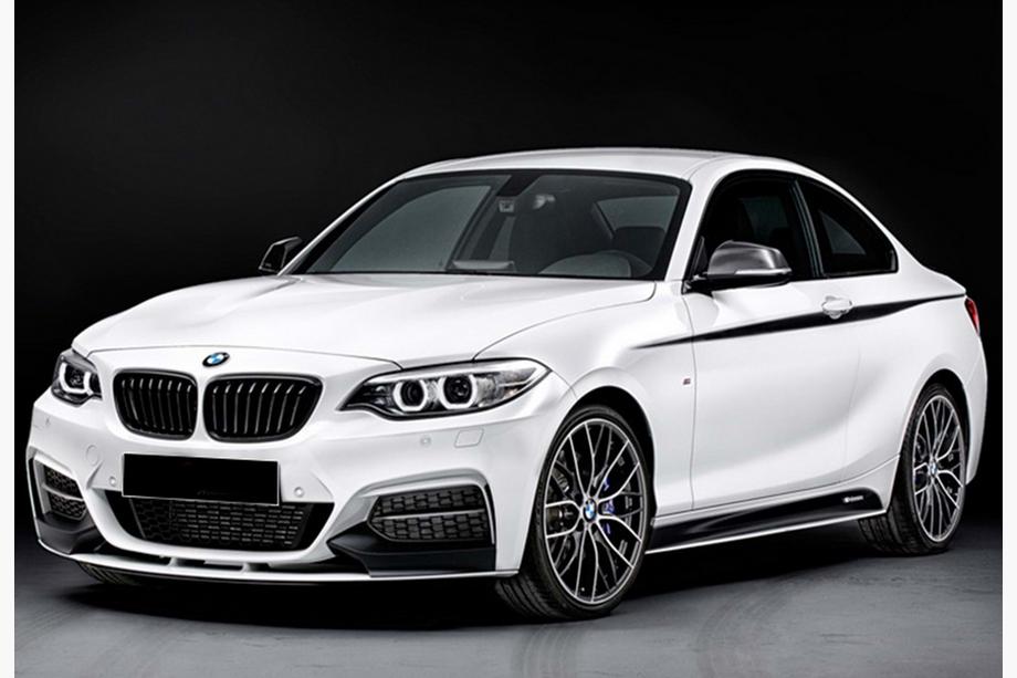 BMW serija 2 F22/F23 2014–2021 Sprednji lip spojler DPT V-2 (za M Performance, črna visok sijaj) Image