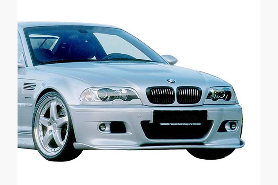 BMW serija 3 E46 1998–2006 DPT sprednji lip spojler odbijača (za Hamman, črna visok sijaj) Fotografija 3