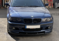 BMW serija 3 E46 1998–2006 Sprednji lip spojler DPT V-1 (za M Sport, črna visok sijaj) fotografija 3