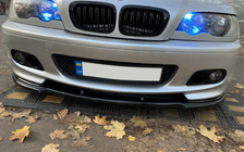 BMW serija 3 E46 1998–2006 Sprednji lip spojler DPT V-1 (za M Sport, črna visok sijaj) fotografija 7