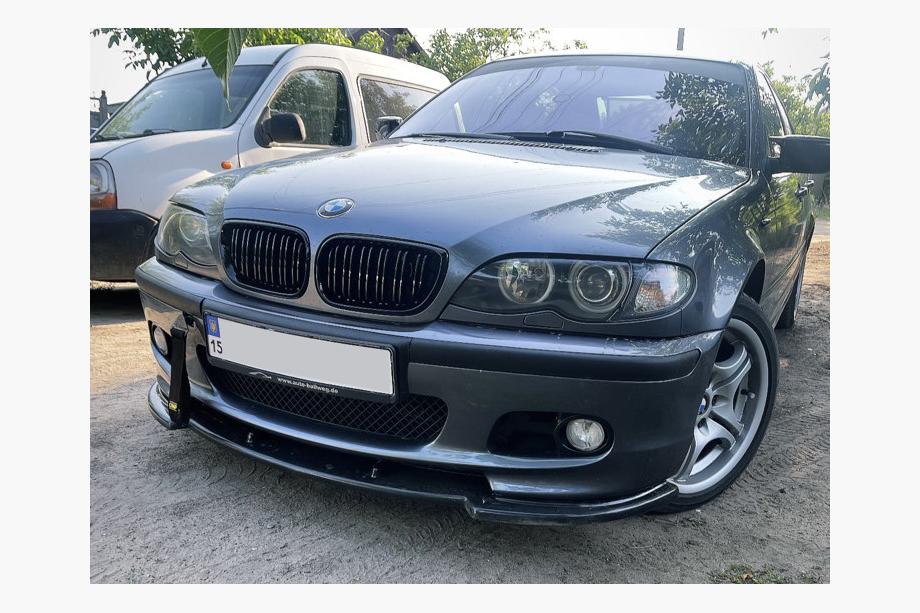 BMW serija 3 E46 1998–2006 Sprednji lip spojler DPT V-1 (za M Sport, črna visok sijaj) Fotografija 8
