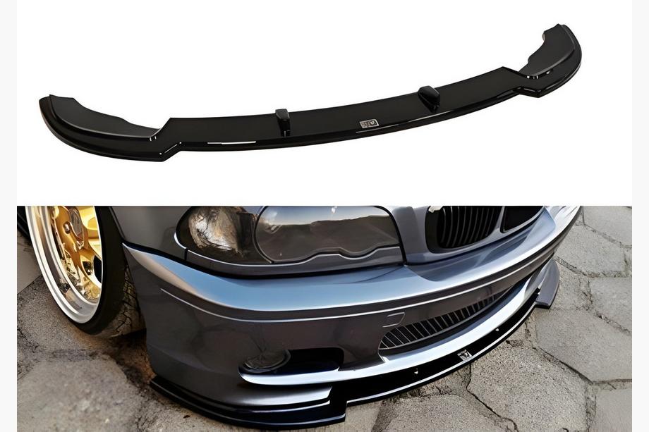 BMW serija 3 E46 1998–2006 Sprednji lip spojler DPT V-1 (za M Sport, črna visok sijaj) Fotografija 10