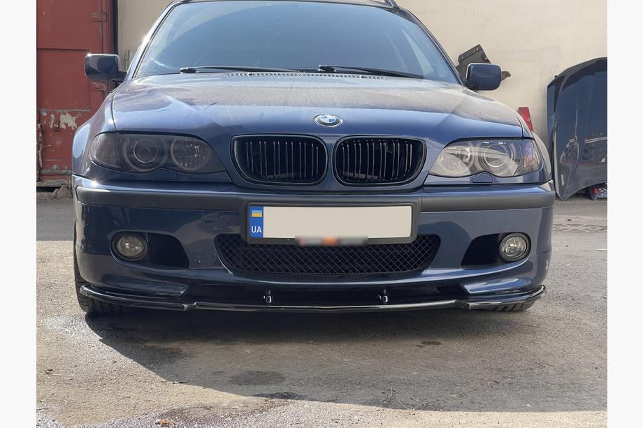 BMW serija 3 E46 1998–2006 Sprednji lip spojler DPT V-1 (za M Sport, črna visok sijaj) Image