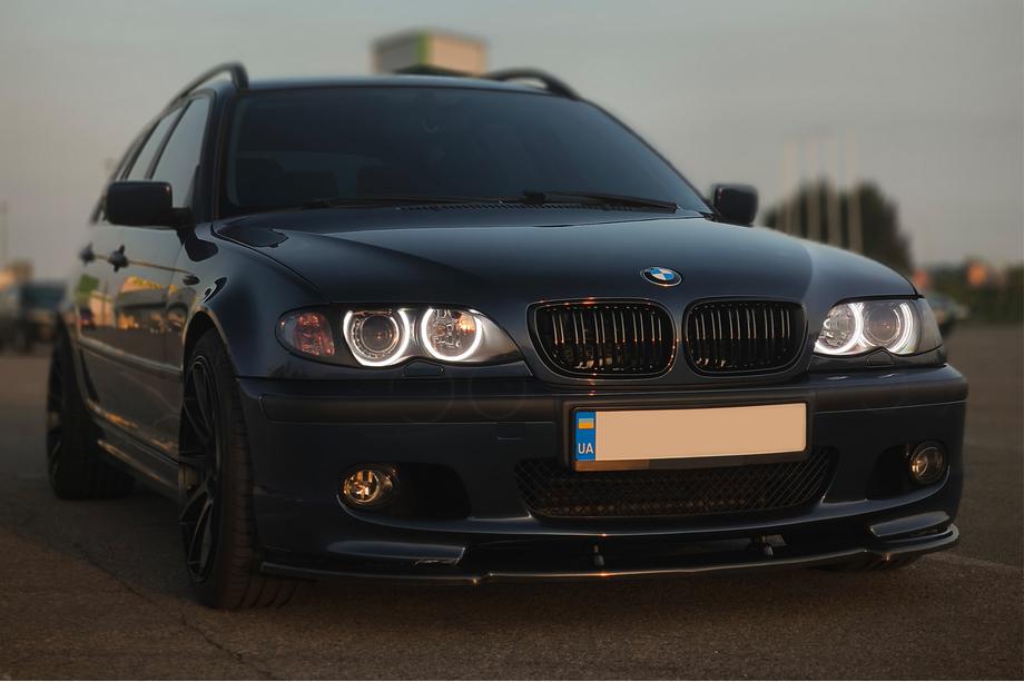 BMW serija 3 E46 1998–2006 Sprednji lip spojler DPT V-1 (za M Sport, črna visok sijaj) Fotografija 3