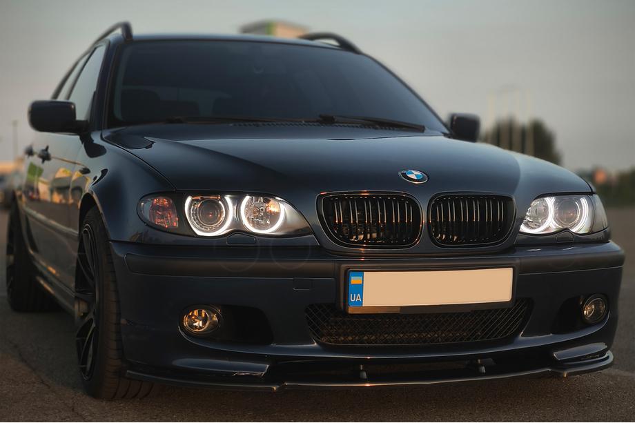 BMW serija 3 E46 1998–2006 Sprednji lip spojler DPT V-1 (za M Sport, črna visok sijaj) Fotografija 5