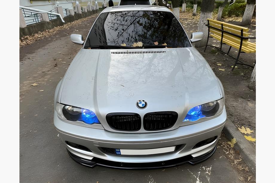 BMW serija 3 E46 1998–2006 Sprednji lip spojler DPT V-1 (za M Sport, črna visok sijaj) Fotografija 12