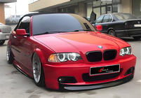 BMW serija 3 E46 1998–2006 Sprednji lip spojler DPT V-2 (za M Sport, sijajno črna) fotografija 2