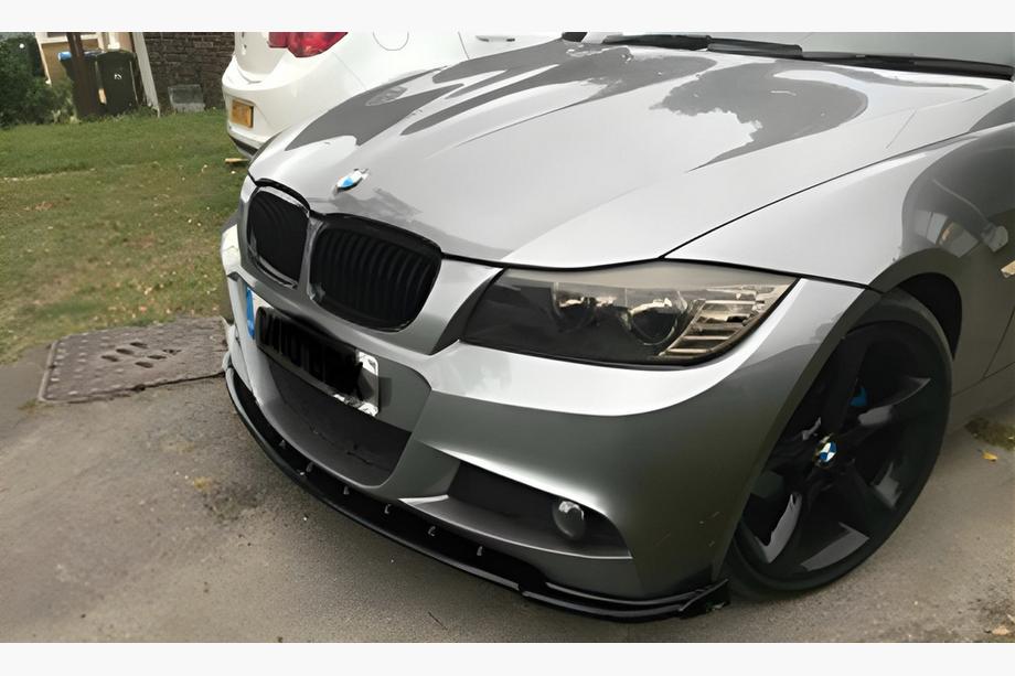 BMW serija 3 E90/E91 2005–2011 Sprednji lip spojler DPT V-1 (za E90 M-Sport 2008-2011, sijajno črna) Image