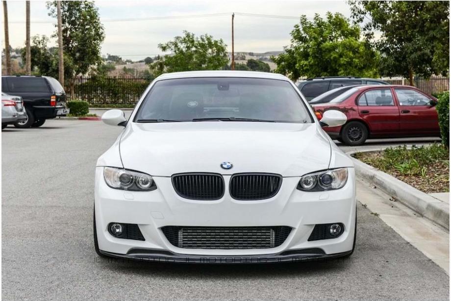 BMW serija 3 E92/E93 2006–2013 Sprednji lip spojler CSL-Style DPT (za M-Sport 2006-2010, črna visok sijaj) Fotografija 2