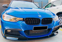 BMW serija 3 F30/F31 2012–2019 DPT sprednji lip spojler (za M Performance, črno sijaj) fotografija 2