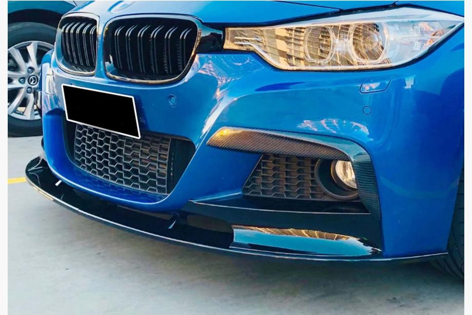 BMW serija 3 F30/F31 2012–2019 DPT sprednji lip spojler (za M Performance, črno sijaj) Image