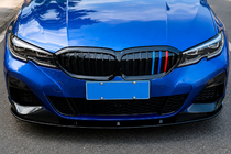 BMW serija 3 G20/G21 2018– Sprednji lip spojler DPT V-2 (za M Technic, sijaj črna) fotografija 2