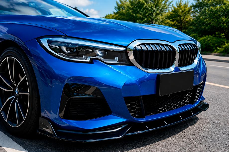 BMW serija 3 G20/G21 2018– Sprednji lip spojler DPT V-2 (za M Technic, sijaj črna) Image