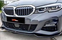 BMW serija 3 G20/G21 2018– Sprednji lip spojler DPT V-2 (visoki sijaj črna) fotografija 1