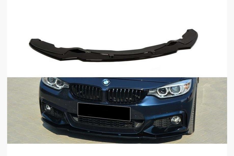 BMW serija 4 F32/F33/F36 2012–2020 Sprednji lip spojler DPT V-2 (za M-Sport, sijajno črna) Fotografija 4