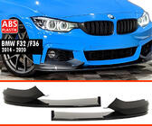 BMW serija 4 F32/F33/F36 2012–2020 Sprednji lip spojler DPT V-4 (za M Technic, sijaj črna) fotografija 1