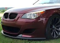 BMW Serija 5 E60/E61 2003–2010 Sprednji lip spojler DPT (brez plavuti, za M5 Hamann, črni sijaj) fotografija 1