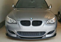 BMW Serija 5 E60/E61 2003–2010 DPT sprednji lip spojler (s plavutmi, za M5 Hamann, črna sijaj) fotografija 2