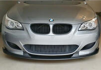 BMW Serija 5 E60/E61 2003–2010 DPT sprednji lip spojler (s plavutmi, za M5 Hamann, črna sijaj) fotografija 1