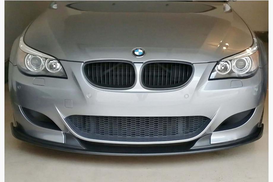 BMW Serija 5 E60/E61 2003–2010 DPT sprednji lip spojler (s plavutmi, za M5 Hamann, črna sijaj) Image