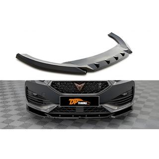 DPT sprednji lip spojler (za Cupra, sijajno črna) Seat Leon 2020–