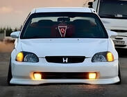 Honda Civic 1995–2001 Sprednji lip spojler DPT V-1 (črna sijaj) fotografija 1