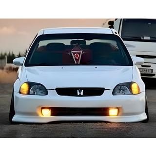 Sprednji lip spojler DPT V-1 (črna sijaj) Honda Civic 1995–2001