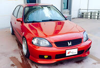 Honda Civic 1995–2001 Sprednji lip spojler DPT V-2 (visoki sijaj črna) fotografija 2