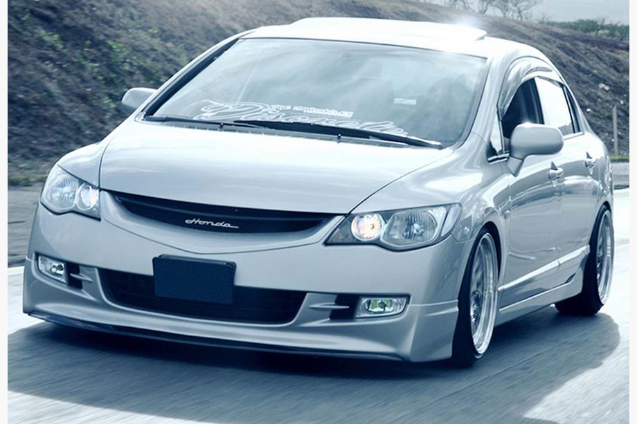 Honda Civic Sedan VIII 2006–2011 Sprednji lip spojler DPT (2006-2009, za barvanje) Fotografija 2