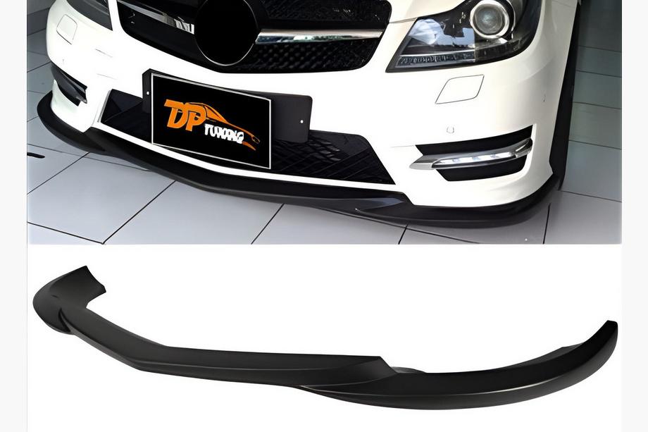 Mercedes razred C W204 2007–2015 Lip spojler sprednjega odbijača DPT V2 (2011-2015, črni sijaj) Image