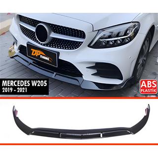 DPT sprednji lip spojler odbijača (2019-2021, samo za AMG-Line, črna visok sijaj) Mercedes C-сlass W205 2014–2021 fotografija 2