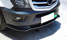 Mercedes Sprinter W906 2006–2018 DPT sprednji lip spojler (črna visok sijaj) fotografija 1