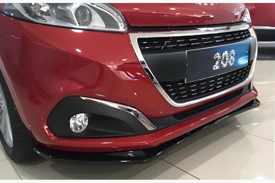 Peugeot 208 2012–2019 DPT sprednji lip spojler (črna visok sijaj) Image