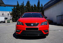 Seat Ibiza 2010–2017 Sprednji lip spojler DPT V-1 (črna sijaj) fotografija 1