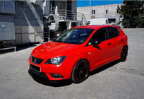 Seat Ibiza 2010–2017 Sprednji lip spojler DPT V-1 (črna sijaj) fotografija 2