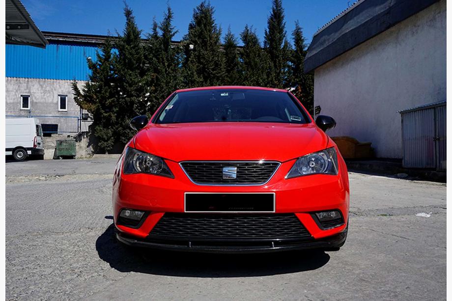 Seat Ibiza 2010–2017 Sprednji lip spojler DPT V-1 (črna sijaj) Image
