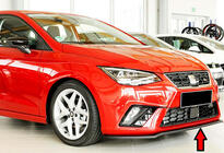 Seat Ibiza 2010–2017 Sprednji lip spojler odbijača DPT V-4 (črna visok sijaj) fotografija 1