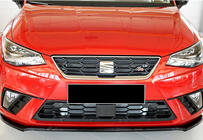 Seat Ibiza 2010–2017 Sprednji lip spojler odbijača DPT V-4 (črna visok sijaj) fotografija 2