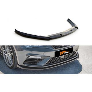 DPT sprednji lip spojler odbijača (2017-2020, sijajno črna) Seat Leon 2013–2020