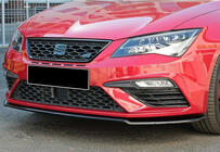 Seat Leon 2013–2020 Sprednji lip spojler DPT (Cupra, 2017-2020, črn sijaj) fotografija 1