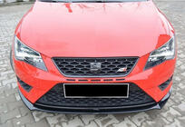 Seat Leon 2013–2020 Sprednji lip spojler DPT (Cupra, 2013-2016, črna visok sijaj) fotografija 3