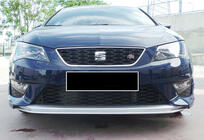 Seat Leon 2013–2020 Sprednji lip spojler odbijača DPT V-2 (2013-2016, sijajno črna) fotografija 2