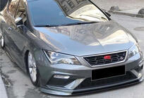 Seat Leon 2013–2020 DPT V-2 sprednji lip spojler (2017-2020, črna visok sijaj) fotografija 1