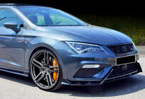 Seat Leon 2013–2020 Sprednji lip spojler DPT V-3 (2017-2020, sijajno črna) fotografija 2